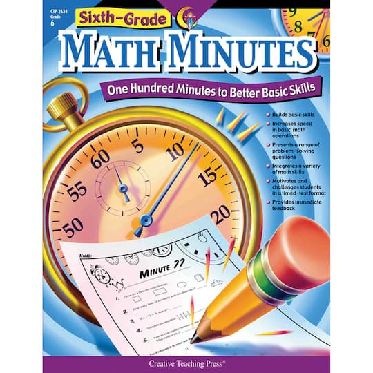 Creative Teaching Press® Math Minutes Workbook, Grade 6